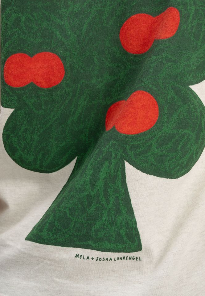 T-Shirt Tanika Print Artist Edition Josha cream melange / succo di mela von MELAWEAR