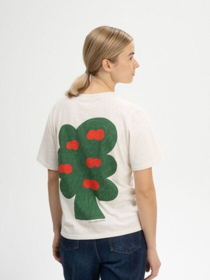 T-Shirt Tanika Print Artist Edition Josha cream melange / succo di mela von MELAWEAR
