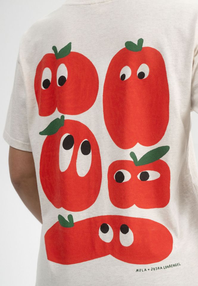 T-Shirt Tanika Print Artist Edition Josha crean melange / one apple a day von MELAWEAR