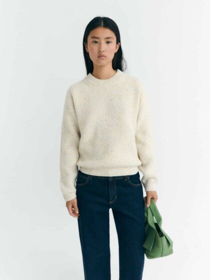 Strickpullover Carmen ecru von Thinking MU