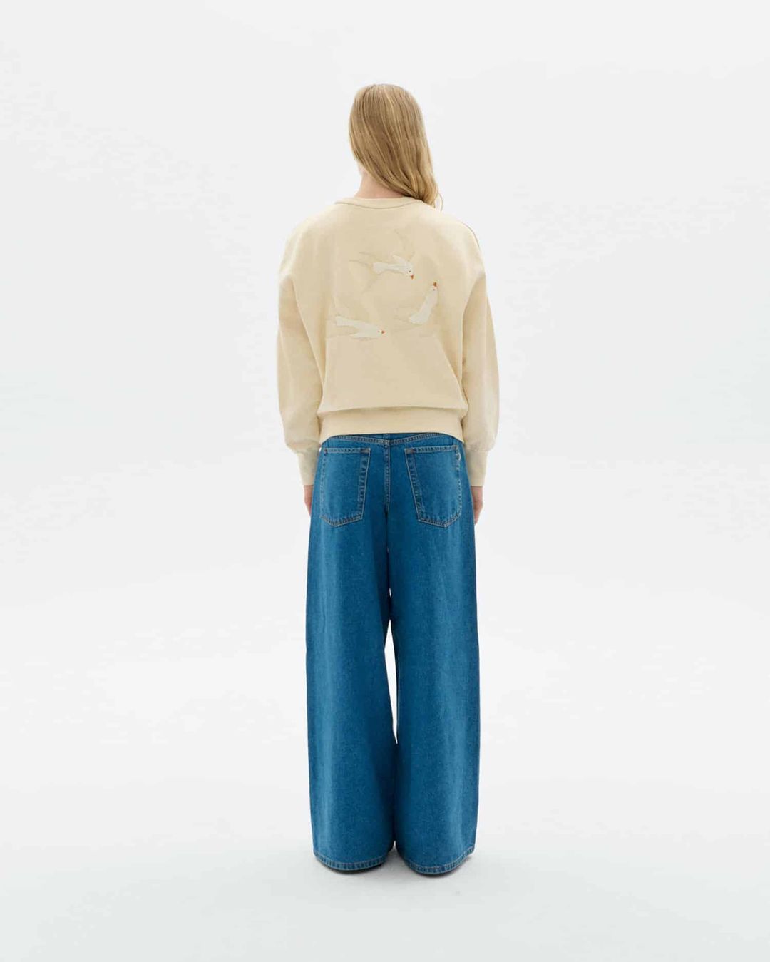 Sweatshirt Jodie Bird white von Thinking MU