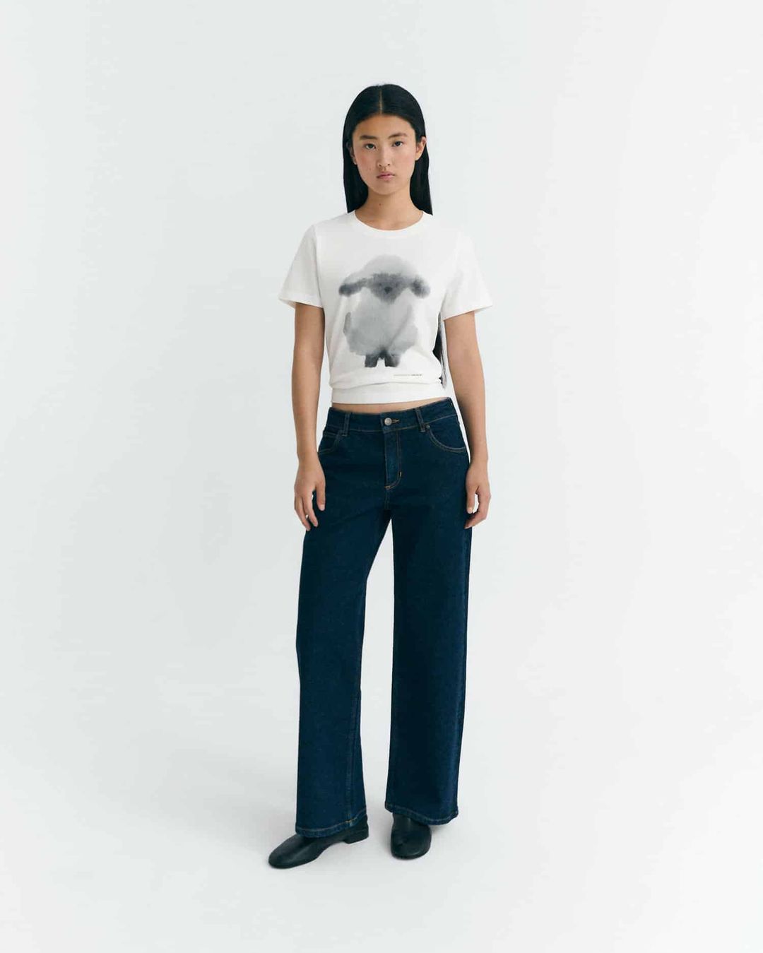 T-Shirt Ida Cloud Sheep white von Thinking MU