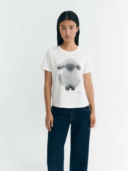 T-Shirt Ida Cloud Sheep white von Thinking MU