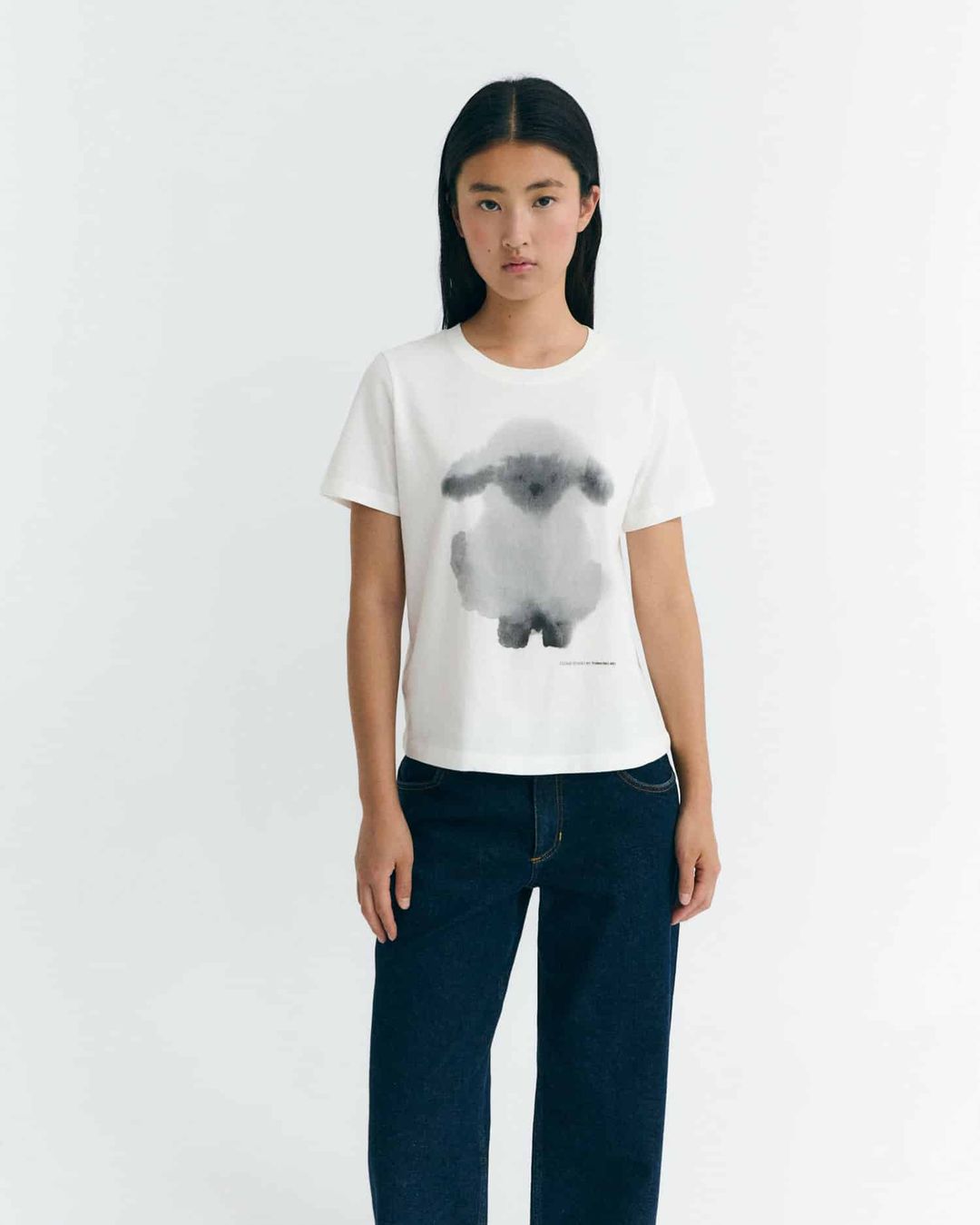 T-Shirt Ida Cloud Sheep white von Thinking MU
