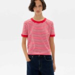 T-Shirt Zowi R Willy Stripes red von Thinking MU