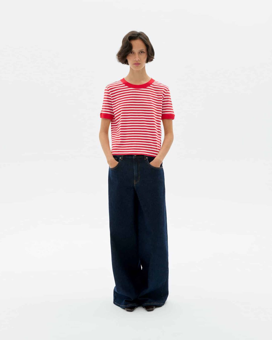 T-Shirt Zowi R Willy Stripes red von Thinking MU