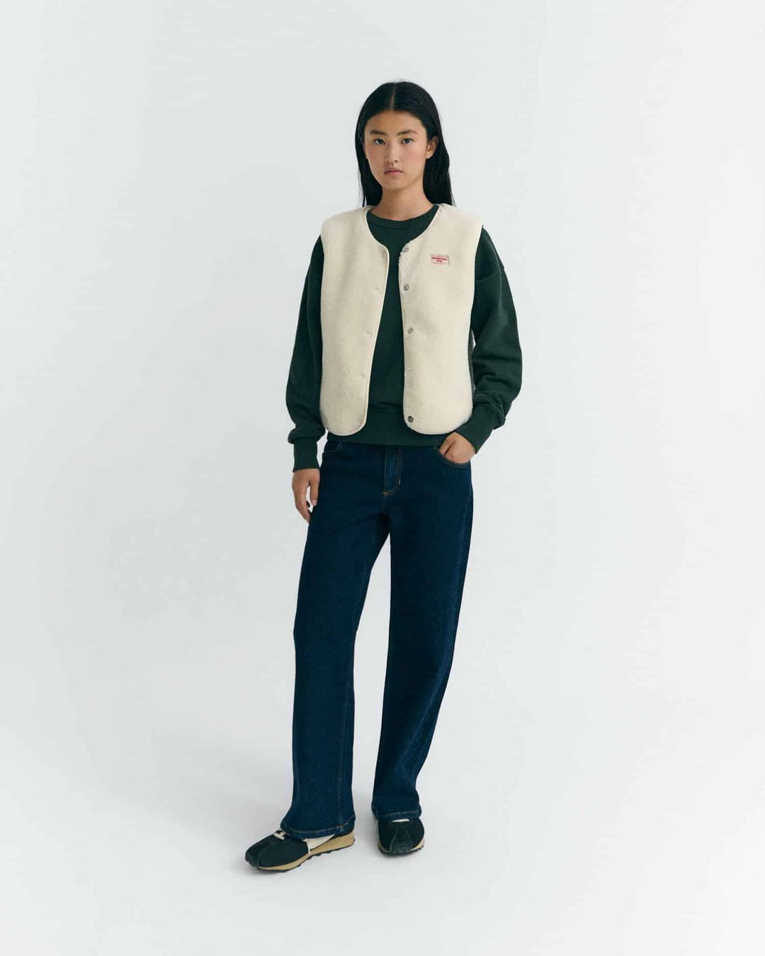 Weste Jay Ivory ecru von Thinking MU Weste Jay Ivory ecru von Thinking MU