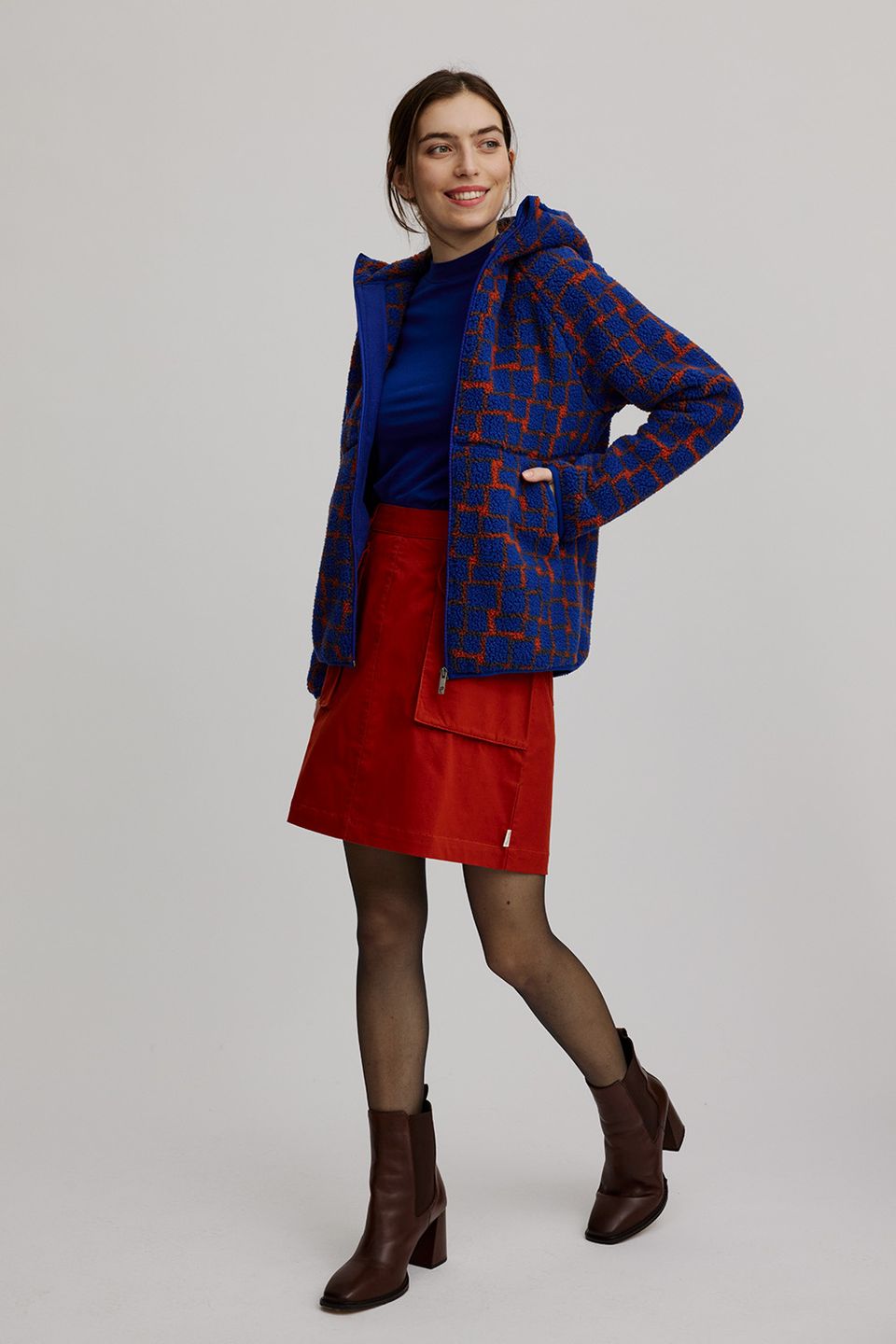 Fleece-Jacke Kuschelig blue puzzle von Tranquillo