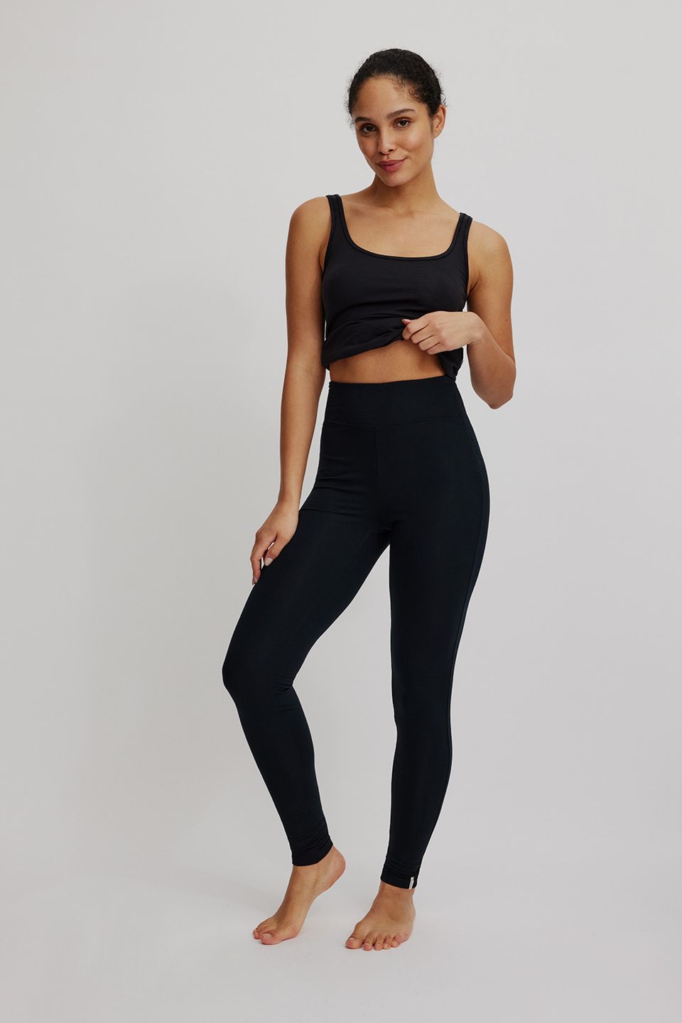 Leggings aus EcoVero™-Viskose-Mix black von Tranquillo Leggings aus EcoVero™-Viskose-Mix black von Tranquillo
