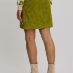 Minirock aus Cord golden cypress von Tranquillo