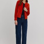 Nicki-Jacke im Collage Stil rooibos von Tranquillo Nicki-Jacke im Collage Stil rooibos von Tranquillo