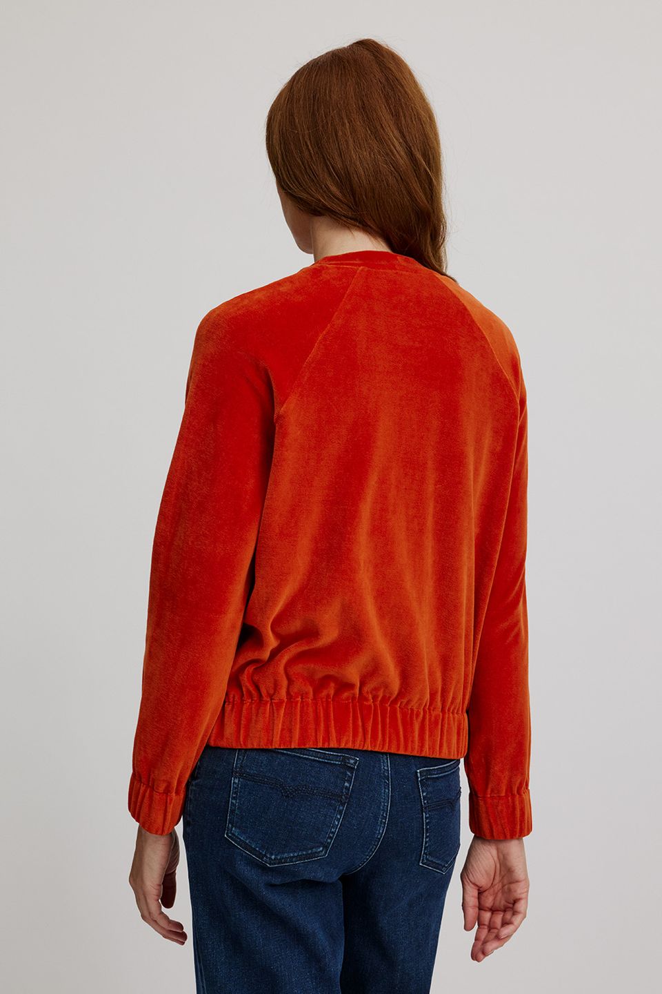 Nicki-Jacke im Collage Stil rooibos von Tranquillo Nicki-Jacke im Collage Stil rooibos von Tranquillo