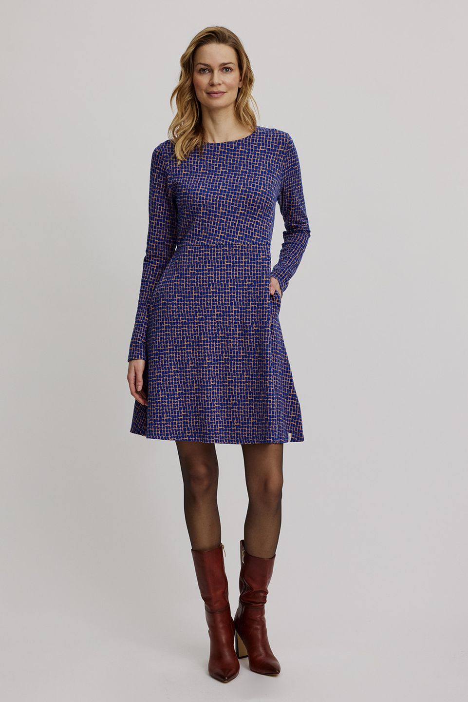 Swing-Kleid im Retro-Look blue windows von Tranquillo Swing-Kleid im Retro-Look blue windows von Tranquillo