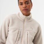 Jacke Fleece W cliff beige von pinqponq