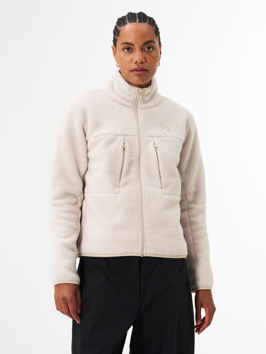 Jacke Fleece W cliff beige von pinqponq