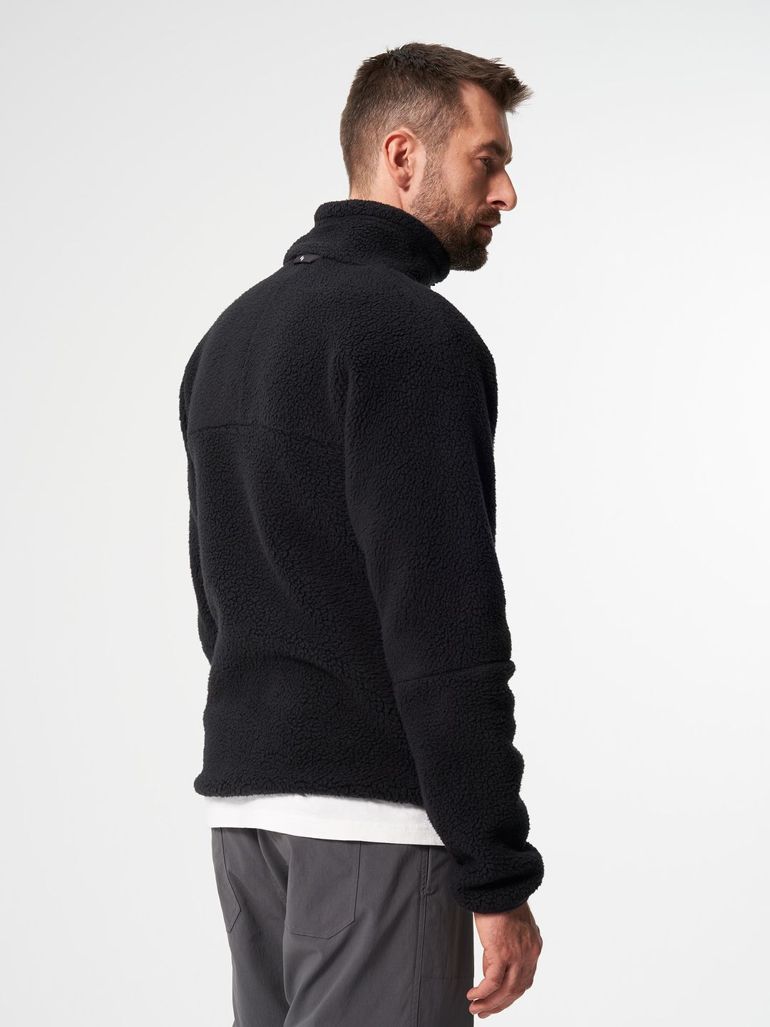 Jacke Fleece peat black von pinqponq