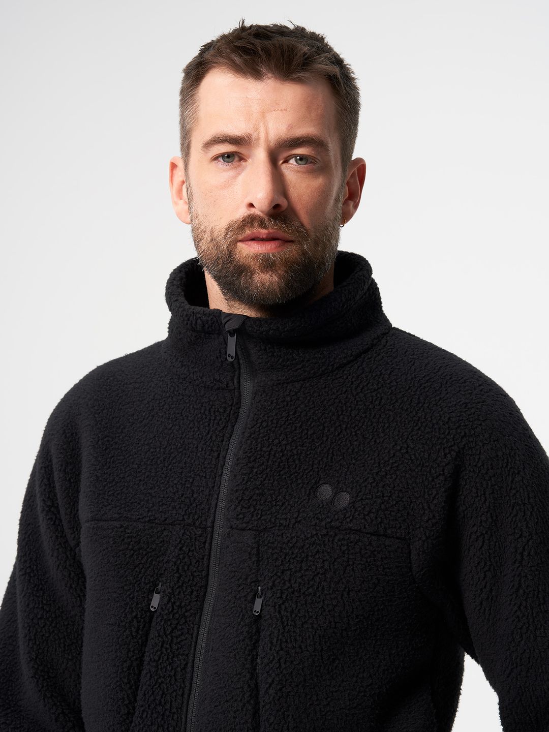 Jacke Fleece peat black von pinqponq