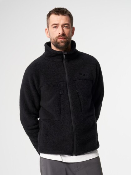 Jacke Fleece peat black von pinqponq