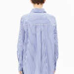 Bluse Langarm Stripe Loose white-dynamo blue von Armedangels