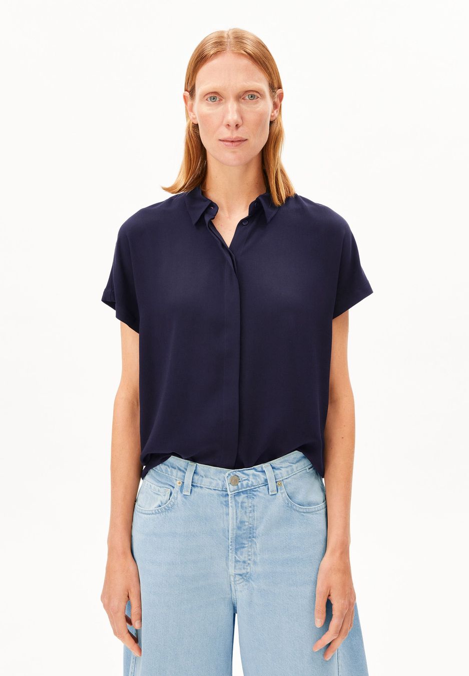 Bluse Larisaana tinted navy von Armedangels Bluse Larisaana tinted navy von Armedangels