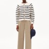 Cardigan Placed Stripe Knit oatmilk-night sky von Armedangels