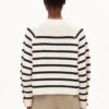 Cardigan Placed Stripe Knit oatmilk-night sky von Armedangels