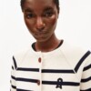 Cardigan Placed Stripe Knit oatmilk-night sky von Armedangels