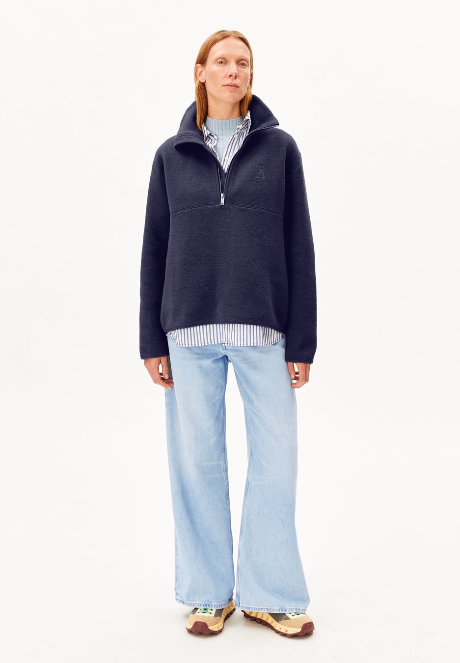 Fleece Haarleenaa Cotton tinted navy von Armedangels