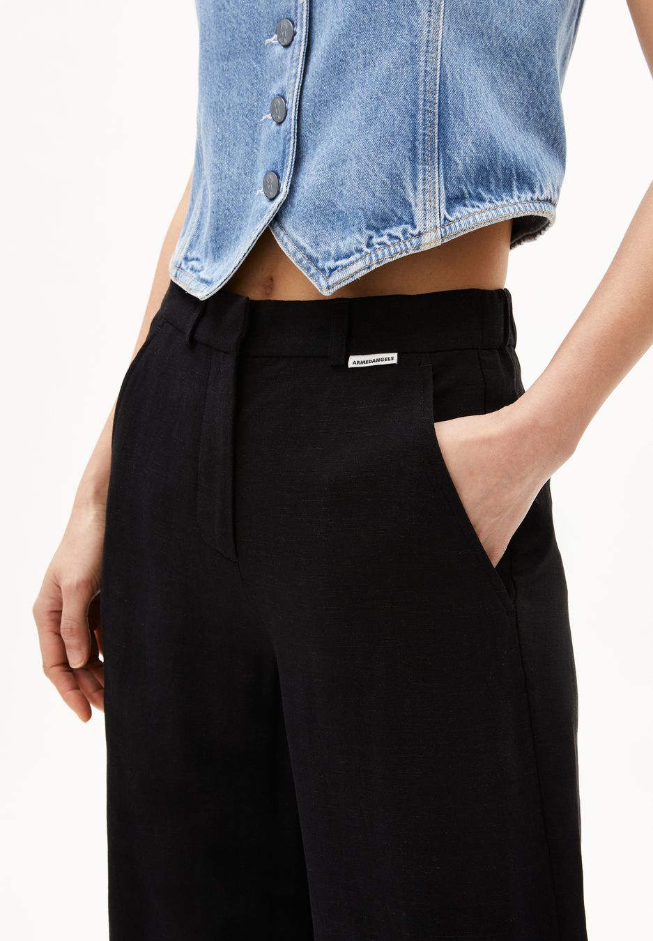 Hose Caarunus Lino black von Armedangels