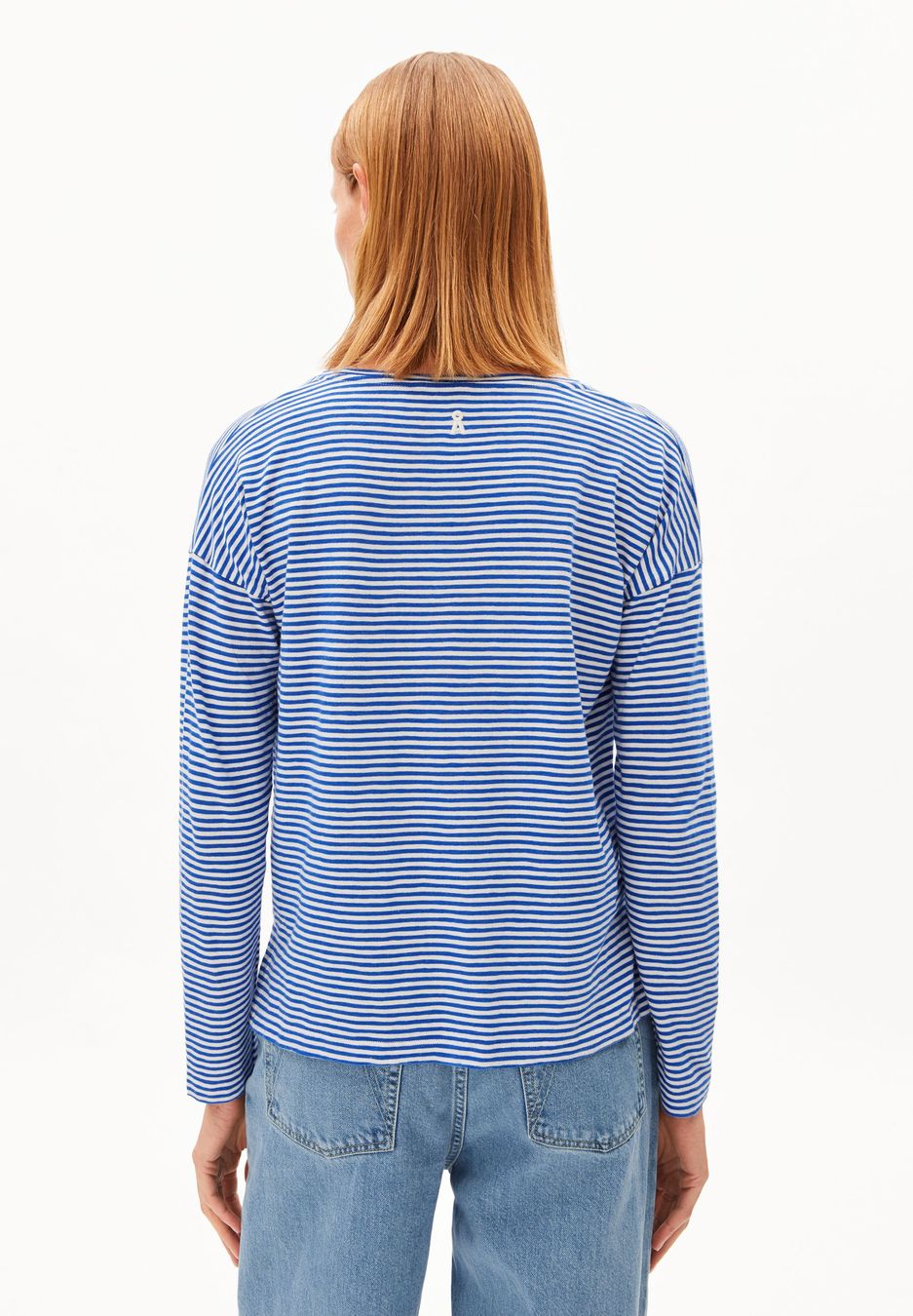Longsleeve Xianaa Stripes oatmilk-dynamo blue von Armedangels Longsleeve Xianaa Stripes oatmilk-dynamo blue von Armedangels