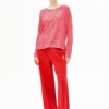 Longsleeve Xianaa Stripes pink mist-mars red von Armedangels
