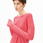 Longsleeve Xianaa Stripes pink mist-mars red von Armedangels Longsleeve Xianaa Stripes pink mist-mars red von Armedangels