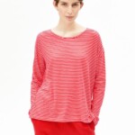 Longsleeve Xianaa Stripes pink mist-mars red von Armedangels Longsleeve Xianaa Stripes pink mist-mars red von Armedangels