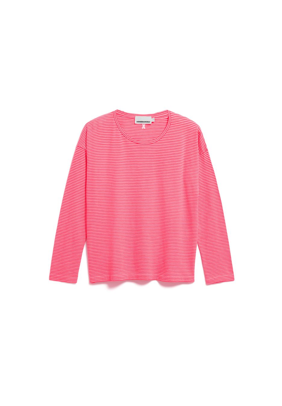 Longsleeve Xianaa Stripes pink mist-mars red von Armedangels Longsleeve Xianaa Stripes pink mist-mars red von Armedangels