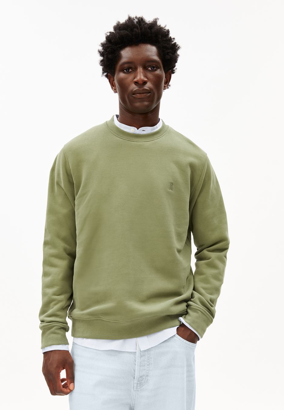 Sweatshirt Baaro Loop fatigue green von Armedangels