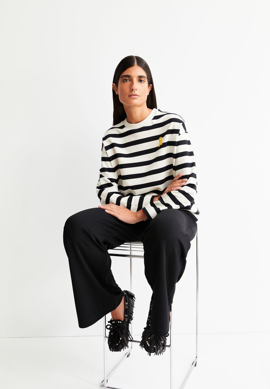 Sweatshirt Iconic Å Frankaa Bold undyed-black von Armedangels