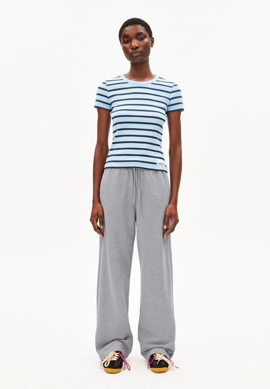 T-Shirt Kardaa Stripes blue glow-tinted navy von Armedangels