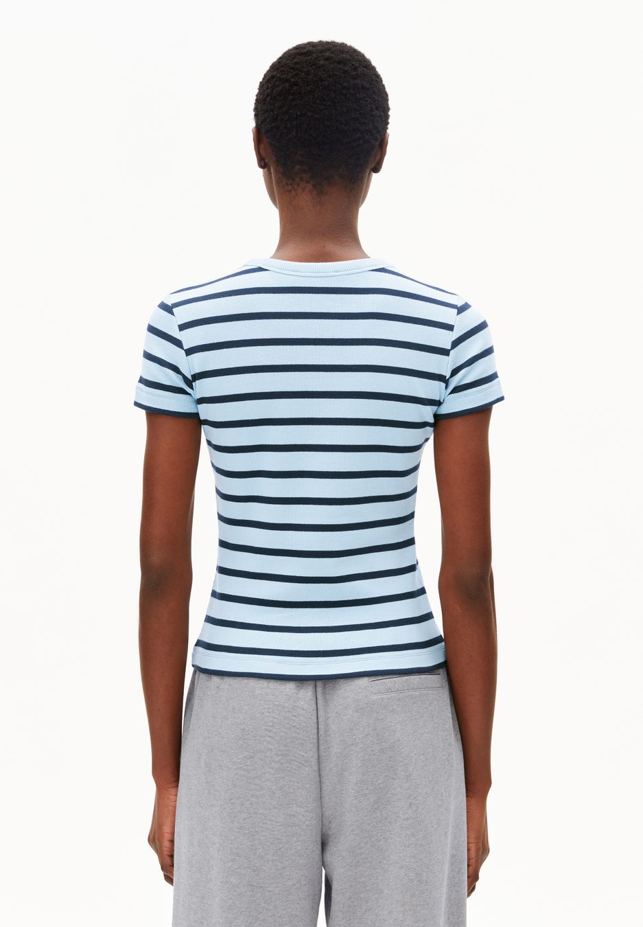 T-Shirt Kardaa Stripes blue glow-tinted navy von Armedangels