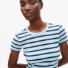 T-Shirt Kardaa Stripes blue glow-tinted navy von Armedangels