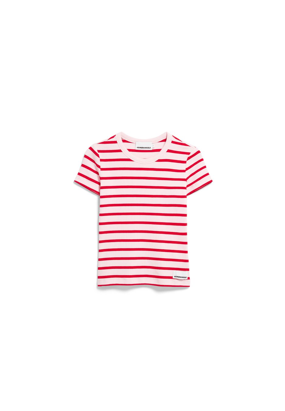 T-Shirt Kardaa Stripes pink mist-mars red von Armedangels
