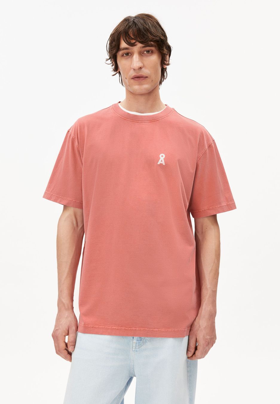 T-Shirt Maarkos Gmt Dye Bike tabasco red washed von Armedangels