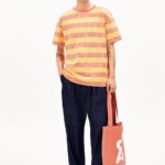 T-Shirt Maarkos Multi Stripes sunflower-tabasco red von Armedangels