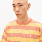 T-Shirt Maarkos Multi Stripes sunflower-tabasco red von Armedangels