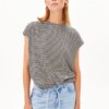 T-Shirt Slub Jersey Stripe black-oatmilk von Armedangels