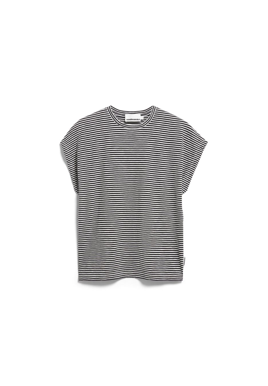 T-Shirt Slub Jersey Stripe black-oatmilk von Armedangels