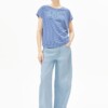 T-Shirt Slub Jersey Stripe oatmilk-dynamo blue von Armedangels