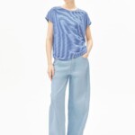 T-Shirt Slub Jersey Stripe oatmilk-dynamo blue von Armedangels