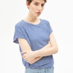 T-Shirt Slub Jersey Stripe oatmilk-dynamo blue von Armedangels