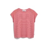 T-Shirt Slub Jersey Stripe pink mist-mars red von Armedangels