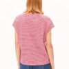 T-Shirt Slub Jersey Stripe pink mist-mars red von Armedangels